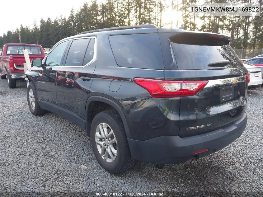 2021 Chevrolet Traverse Awd 2Fl VIN: 1GNEVMKW8MJ169822 Lot: 40910122