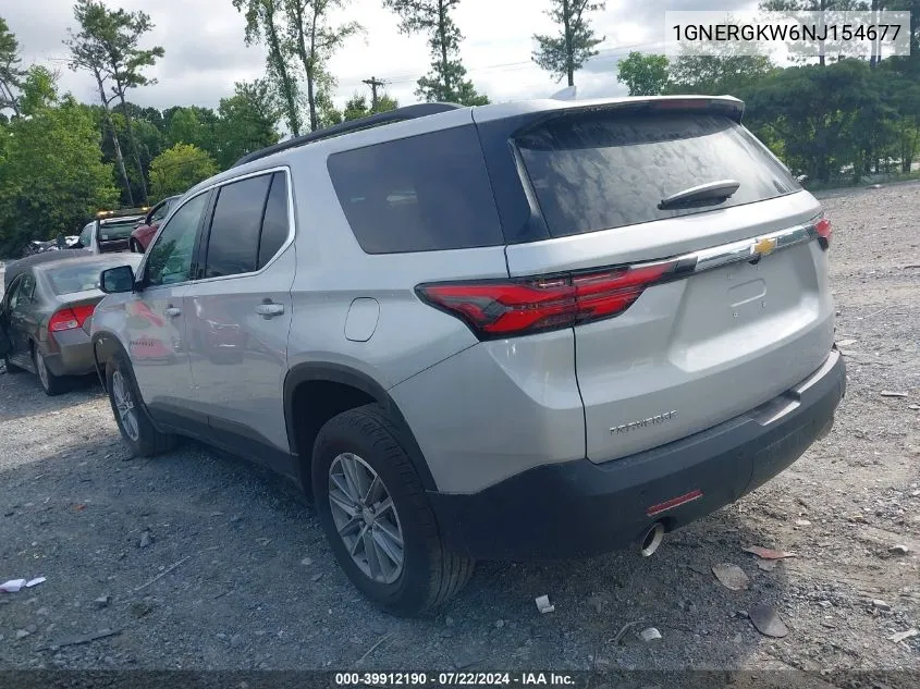 2022 Chevrolet Traverse Fwd Lt Cloth VIN: 1GNERGKW6NJ154677 Lot: 39904469