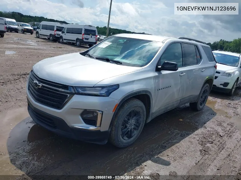 2022 Chevrolet Traverse Awd Ls VIN: 1GNEVFKW1NJ123696 Lot: 39988749