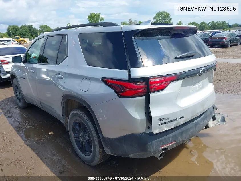 2022 Chevrolet Traverse Awd Ls VIN: 1GNEVFKW1NJ123696 Lot: 39988749