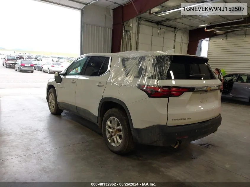 1GNEVLKW9NJ152507 2022 Chevrolet Traverse Awd 1Fl