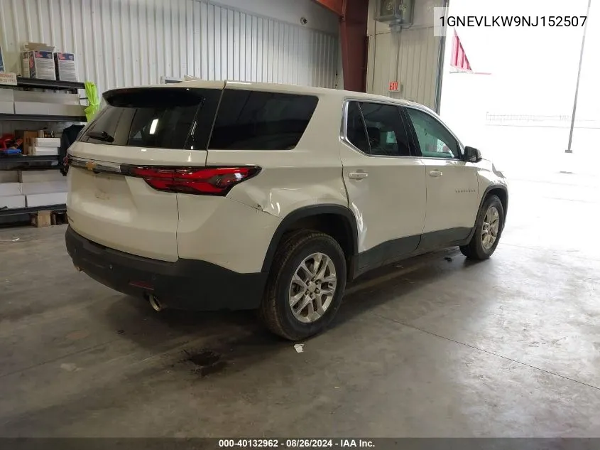 1GNEVLKW9NJ152507 2022 Chevrolet Traverse Awd 1Fl