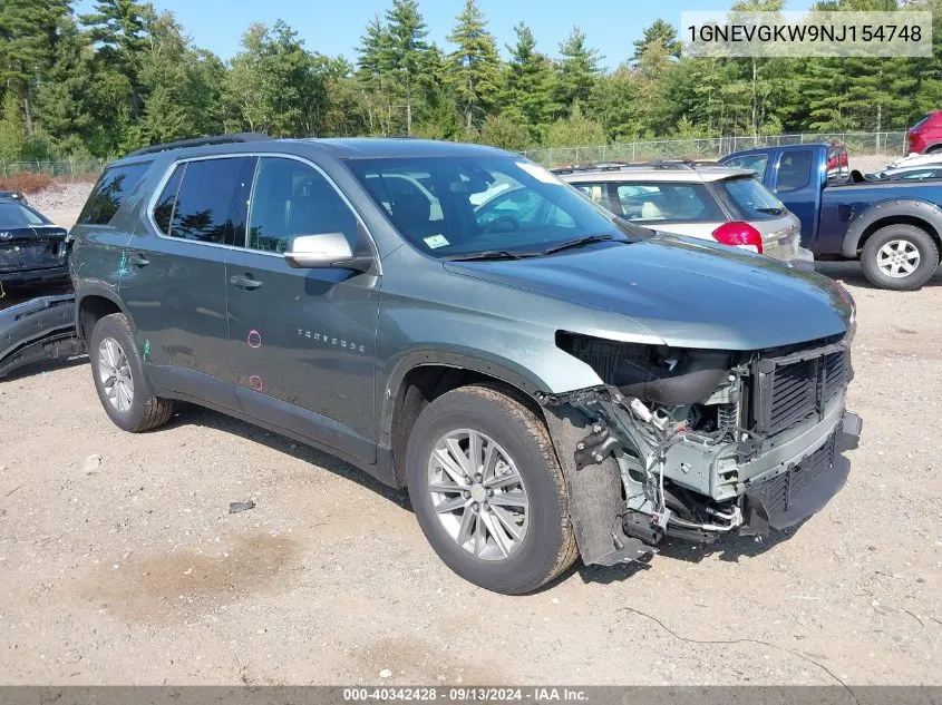 2022 Chevrolet Traverse Awd Lt Cloth VIN: 1GNEVGKW9NJ154748 Lot: 40342428