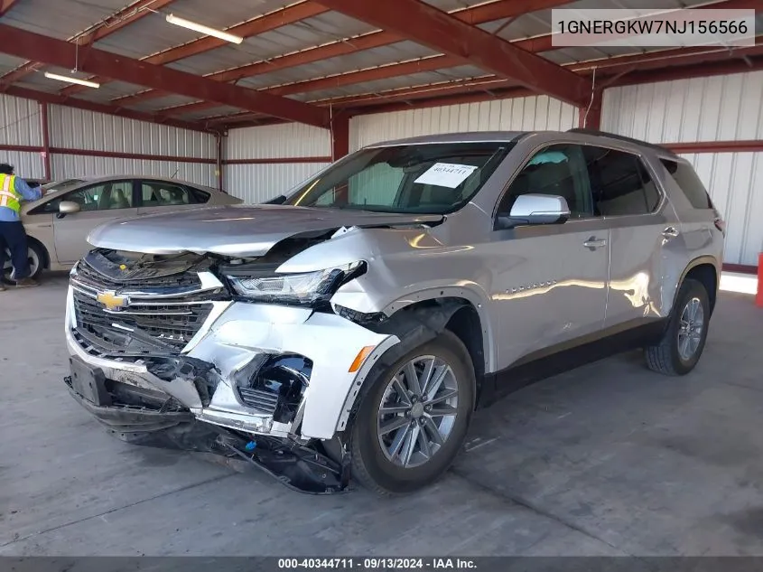 2022 Chevrolet Traverse Fwd Lt Cloth VIN: 1GNERGKW7NJ156566 Lot: 40344711