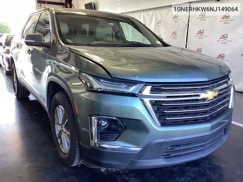 2022 Chevrolet Traverse Fwd Lt Leather VIN: 1GNERHKW6NJ149064 Lot: 40550933