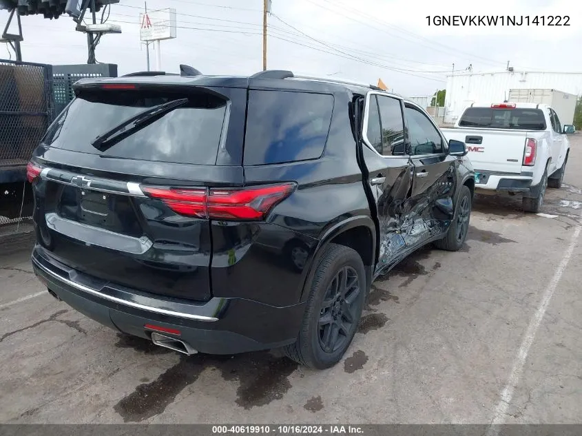 2022 Chevrolet Traverse Awd Premier VIN: 1GNEVKKW1NJ141222 Lot: 40619910