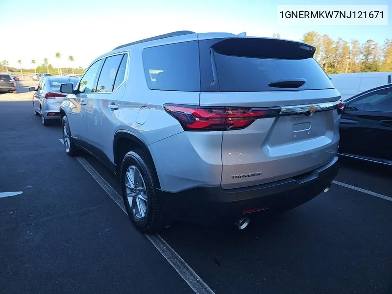 2022 Chevrolet Traverse Lt VIN: 1GNERMKW7NJ121671 Lot: 40713687