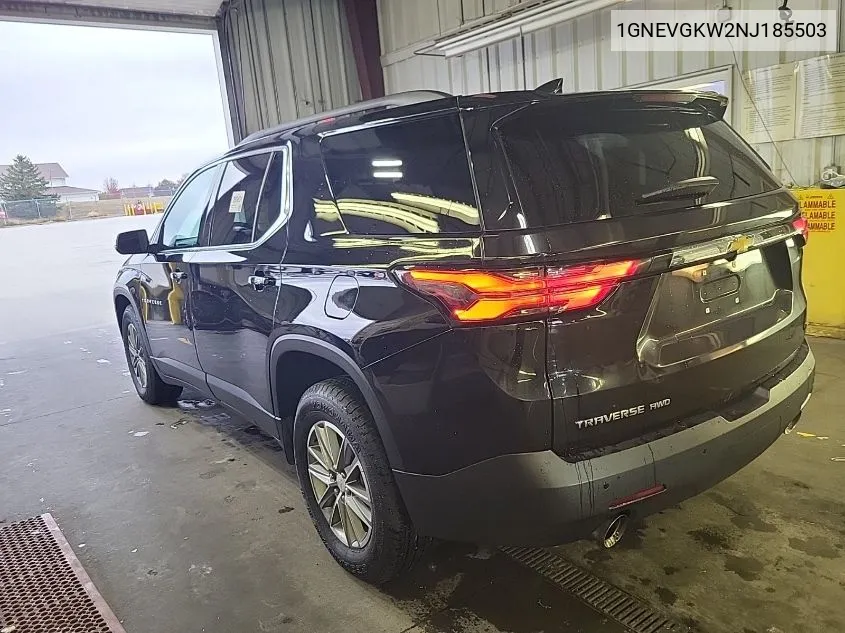 2022 Chevrolet Traverse Lt VIN: 1GNEVGKW2NJ185503 Lot: 40770826