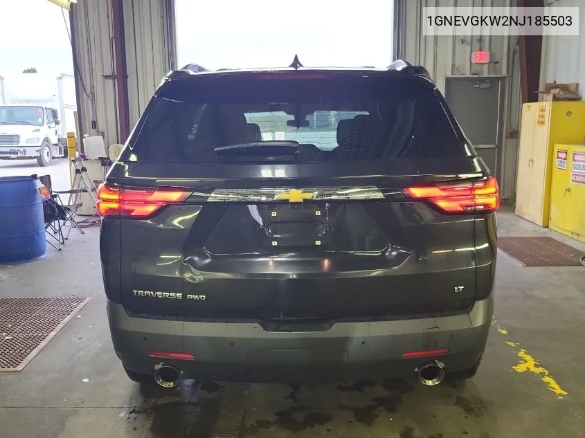 2022 Chevrolet Traverse Lt VIN: 1GNEVGKW2NJ185503 Lot: 40770826