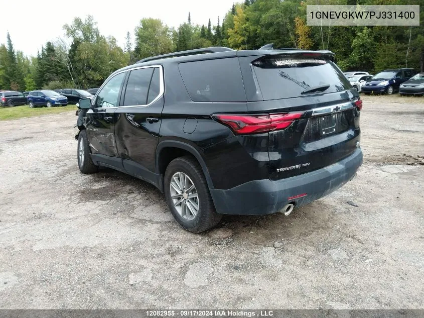 2023 Chevrolet Traverse VIN: 1GNEVGKW7PJ331400 Lot: 12082955