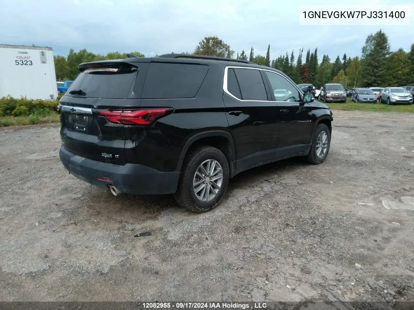 2023 Chevrolet Traverse VIN: 1GNEVGKW7PJ331400 Lot: 12082955