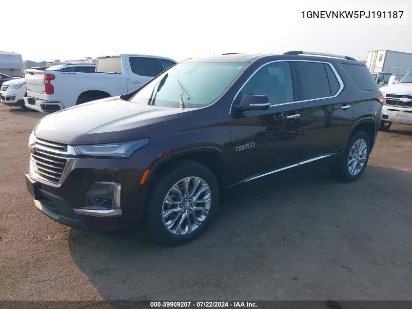 2023 Chevrolet Traverse Awd High Country VIN: 1GNEVNKW5PJ191187 Lot: 39909207