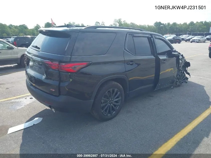 1GNERJKW4PJ231501 2023 Chevrolet Traverse Fwd Rs