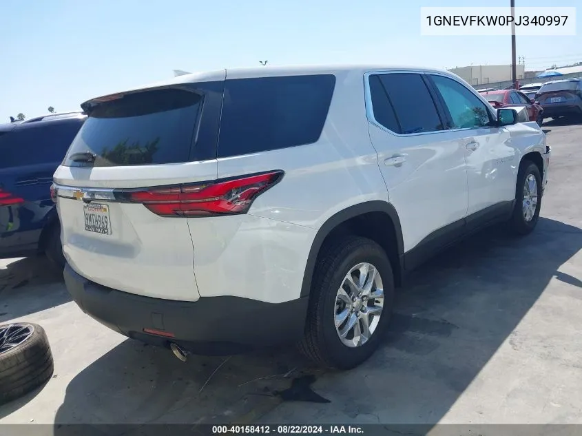 2023 Chevrolet Traverse Awd Ls VIN: 1GNEVFKW0PJ340997 Lot: 40158412