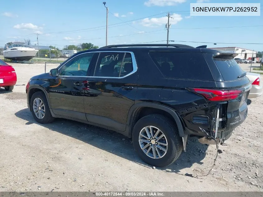 1GNEVGKW7PJ262952 2023 Chevrolet Traverse Awd Lt Cloth