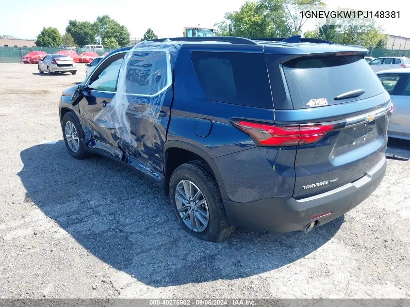 1GNEVGKW1PJ148381 2023 Chevrolet Traverse Awd Lt Cloth