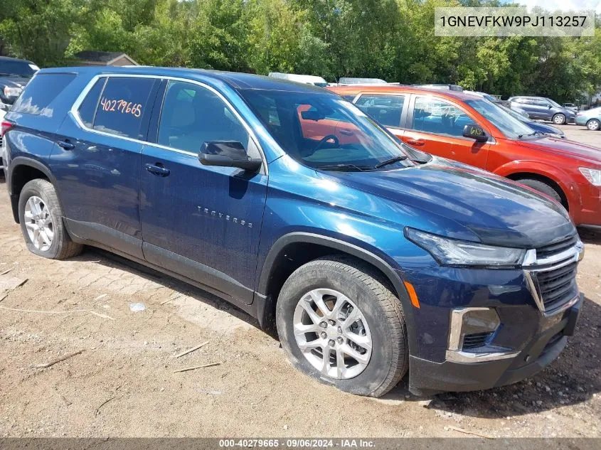 2023 Chevrolet Traverse Awd Ls VIN: 1GNEVFKW9PJ113257 Lot: 40279665