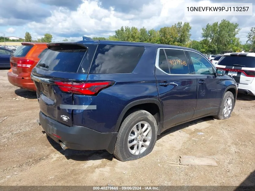 2023 Chevrolet Traverse Awd Ls VIN: 1GNEVFKW9PJ113257 Lot: 40279665