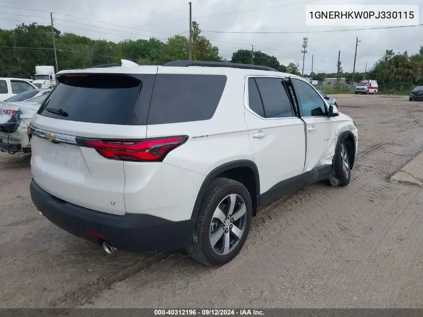 2023 Chevrolet Traverse Lt VIN: 1GNERHKW0PJ330115 Lot: 40312196