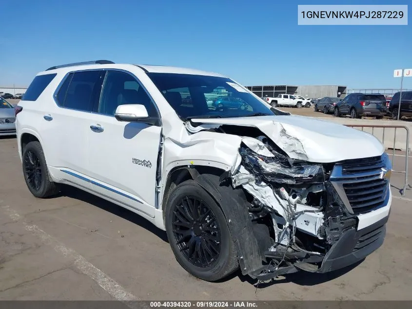 2023 Chevrolet Traverse Awd High Country VIN: 1GNEVNKW4PJ287229 Lot: 40394320