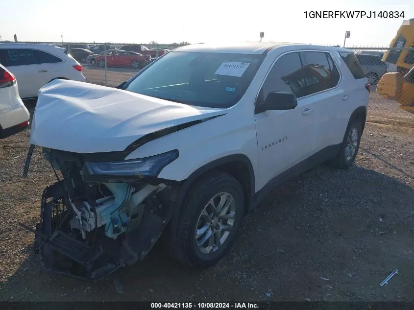 2023 Chevrolet Traverse Ls VIN: 1GNERFKW7PJ140834 Lot: 40421135