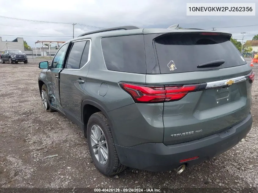 1GNEVGKW2PJ262356 2023 Chevrolet Traverse Awd Lt Cloth