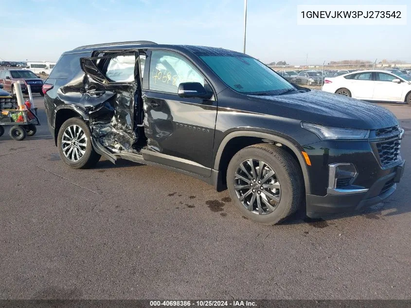 2023 Chevrolet Traverse Awd Rs VIN: 1GNEVJKW3PJ273542 Lot: 40698386