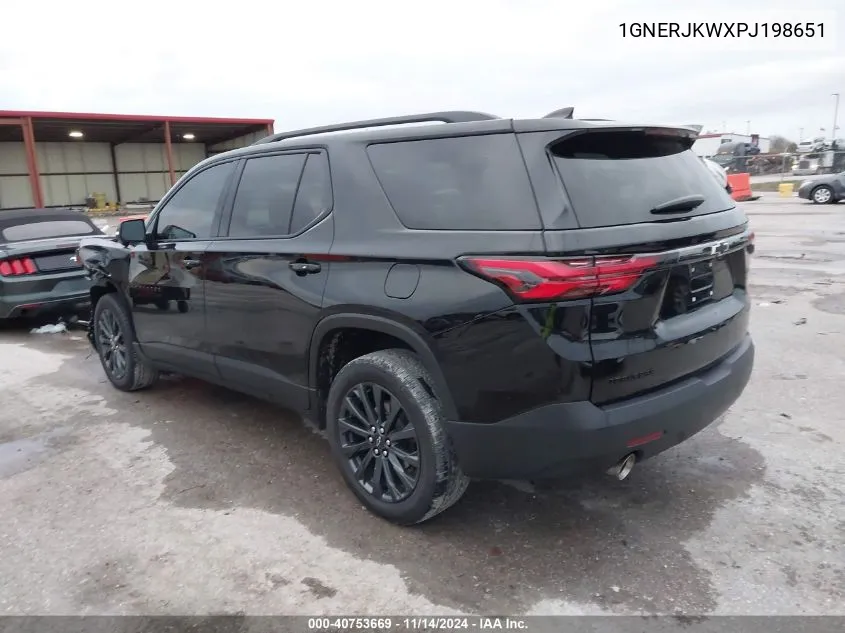 2023 Chevrolet Traverse Fwd Rs VIN: 1GNERJKWXPJ198651 Lot: 40753669