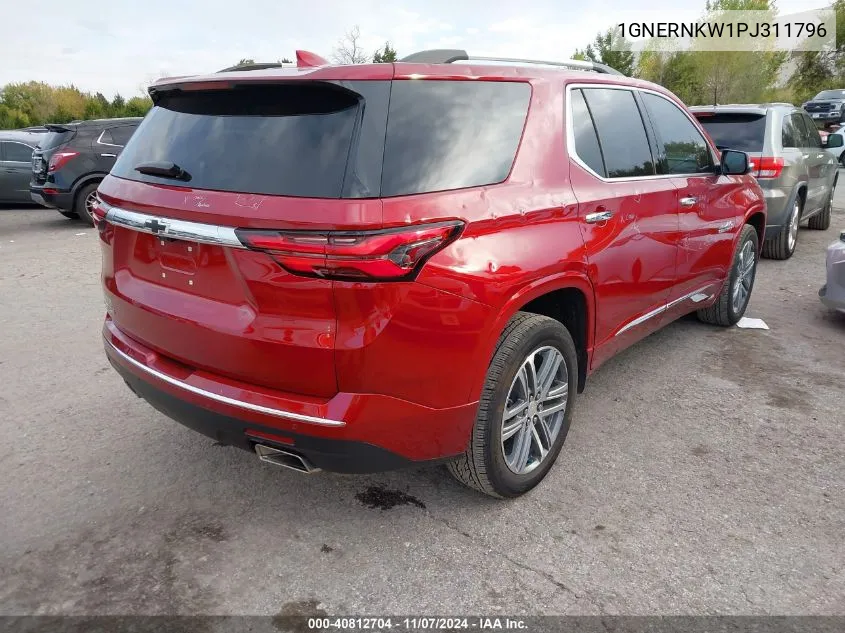 2023 Chevrolet Traverse Fwd High Country VIN: 1GNERNKW1PJ311796 Lot: 40812704