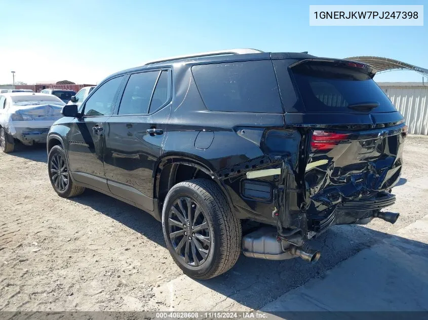 2023 Chevrolet Traverse Fwd Rs VIN: 1GNERJKW7PJ247398 Lot: 40828608