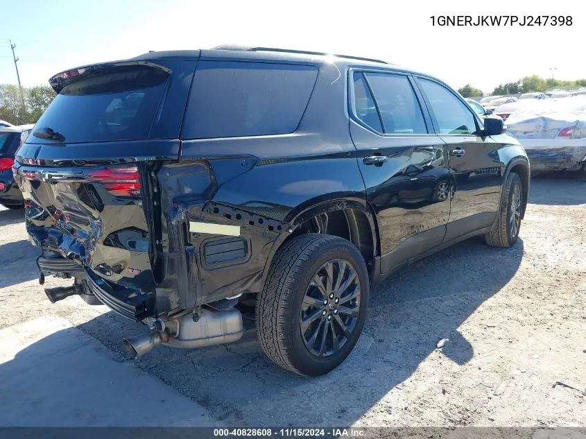 2023 Chevrolet Traverse Fwd Rs VIN: 1GNERJKW7PJ247398 Lot: 40828608