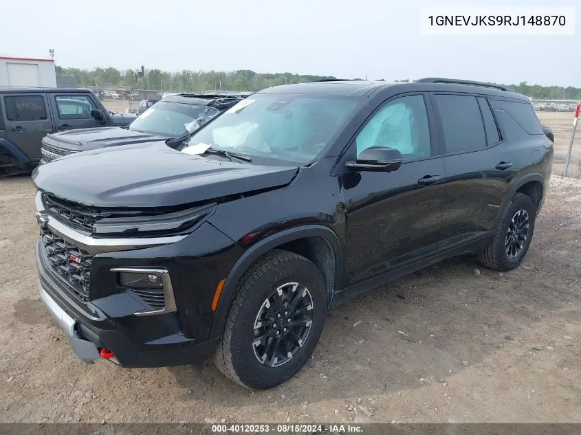 2024 Chevrolet Traverse Awd Z71 VIN: 1GNEVJKS9RJ148870 Lot: 40120253