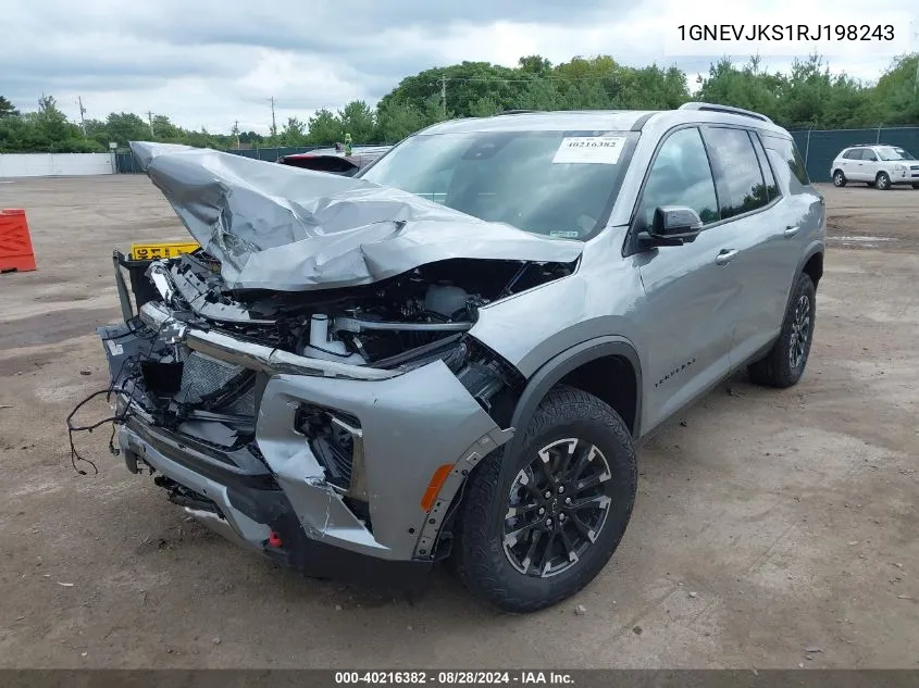 2024 Chevrolet Traverse Awd Z71 VIN: 1GNEVJKS1RJ198243 Lot: 40216382