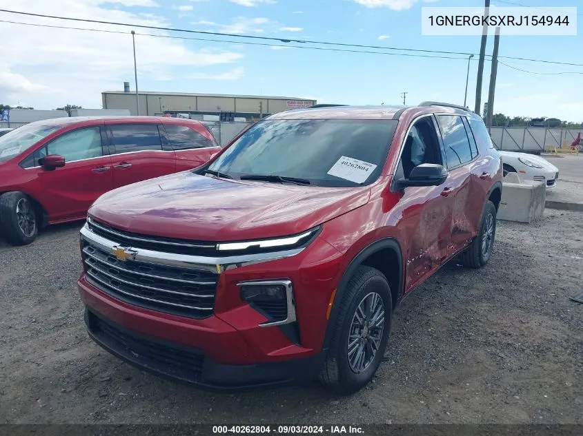 1GNERGKSXRJ154944 2024 Chevrolet Traverse Fwd Lt