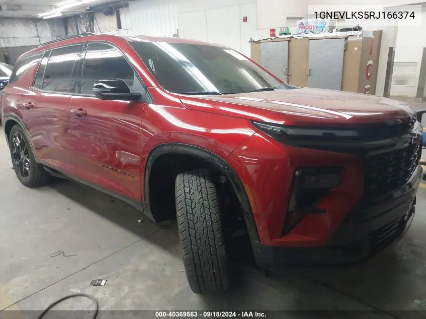 2024 Chevrolet Traverse Awd Rs VIN: 1GNEVLKS5RJ166374 Lot: 40369563