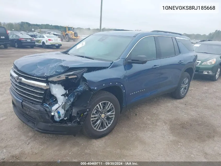 2024 Chevrolet Traverse Awd Lt VIN: 1GNEVGKS8RJ185668 Lot: 40469711