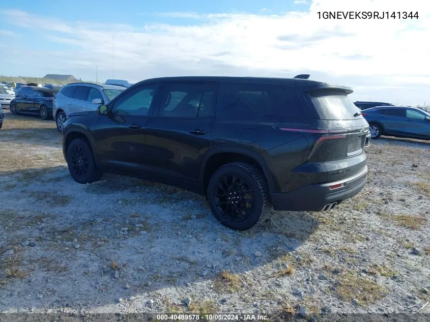 2024 Chevrolet Traverse Ls VIN: 1GNEVEKS9RJ141344 Lot: 40489578