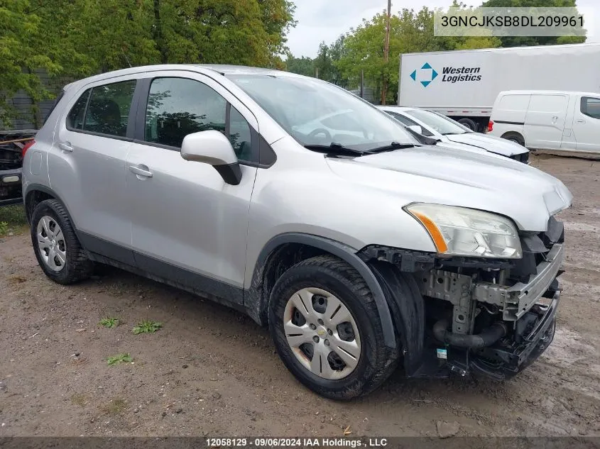 2013 Chevrolet Trax VIN: 3GNCJKSB8DL209961 Lot: 12058129