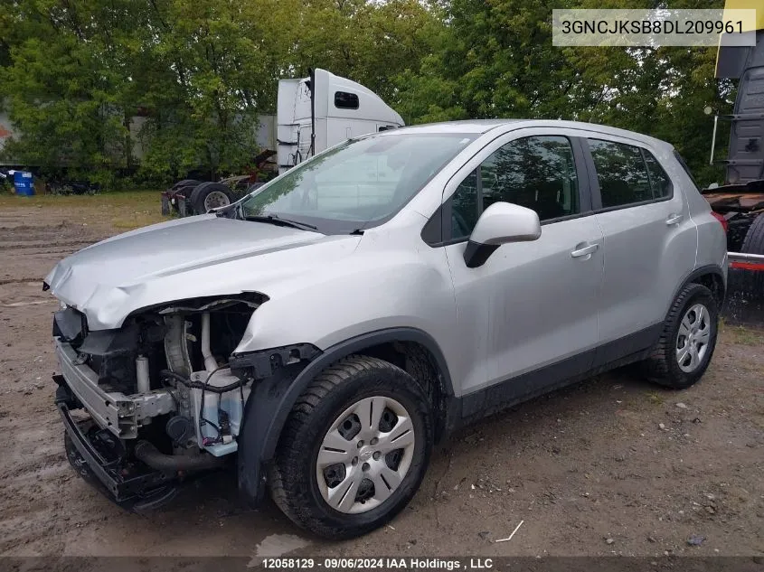 2013 Chevrolet Trax VIN: 3GNCJKSB8DL209961 Lot: 12058129