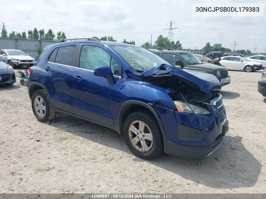 2013 Chevrolet Trax VIN: 3GNCJPSB0DL179383 Lot: 12060697