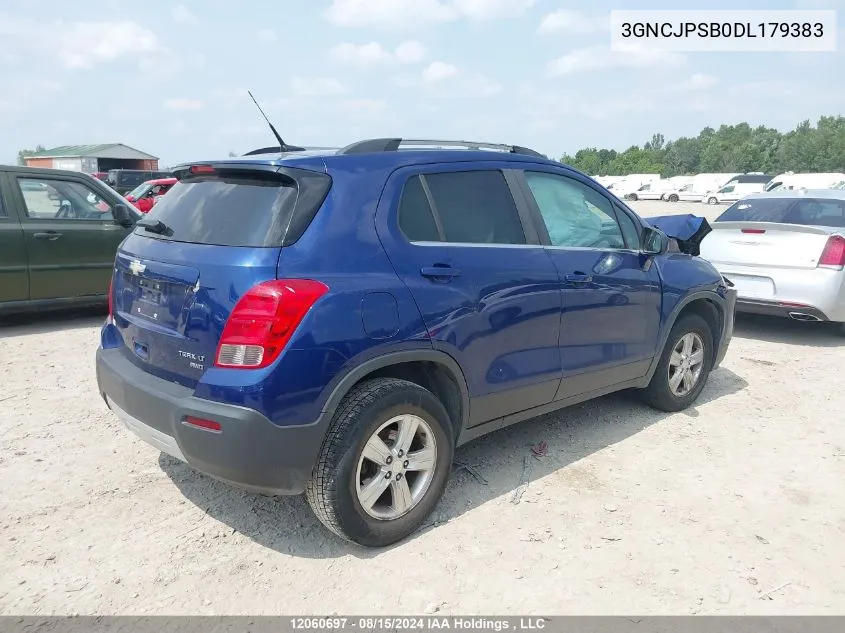 2013 Chevrolet Trax VIN: 3GNCJPSB0DL179383 Lot: 12060697