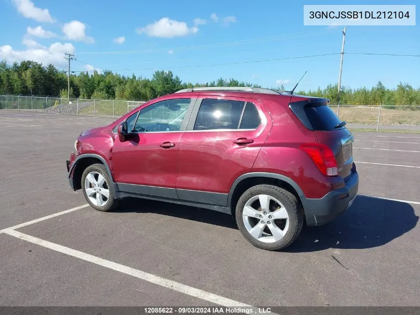 2013 Chevrolet Trax VIN: 3GNCJSSB1DL212104 Lot: 12085622