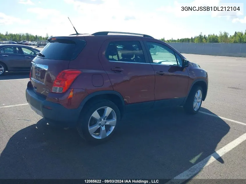 2013 Chevrolet Trax VIN: 3GNCJSSB1DL212104 Lot: 12085622