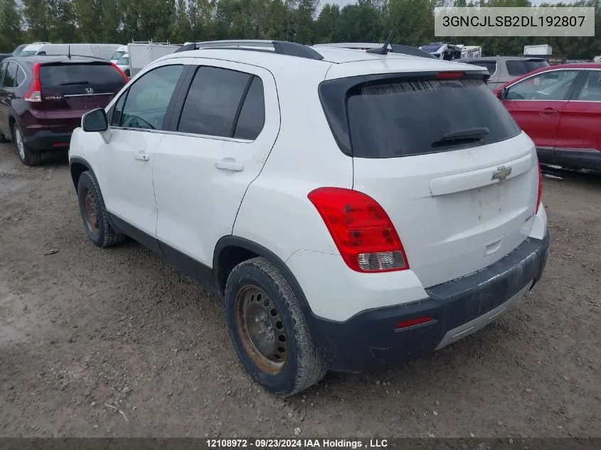 2013 Chevrolet Trax VIN: 3GNCJLSB2DL192807 Lot: 12108972