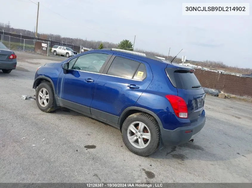 3GNCJLSB9DL214902 2013 Chevrolet Trax