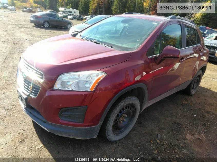 2013 Chevrolet Trax VIN: 3GNCJPSB6DL180991 Lot: 12130515