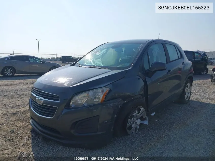 2014 Chevrolet Trax VIN: 3GNCJKEB0EL165323 Lot: 12099677