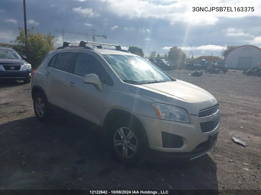 2014 Chevrolet Trax VIN: 3GNCJPSB7EL163375 Lot: 12122642