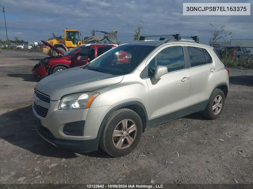 2014 Chevrolet Trax VIN: 3GNCJPSB7EL163375 Lot: 12122642