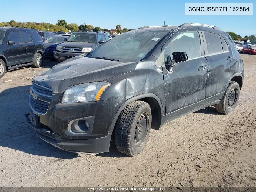 2014 Chevrolet Trax VIN: 3GNCJSSB7EL162584 Lot: 12131253